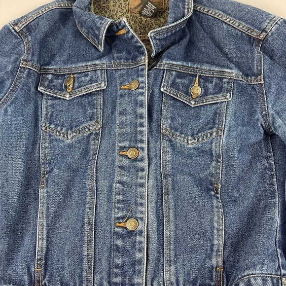 XtremeAir Blues Jean Jacket Womens Large Blue Buttons - Picture 4 of 10